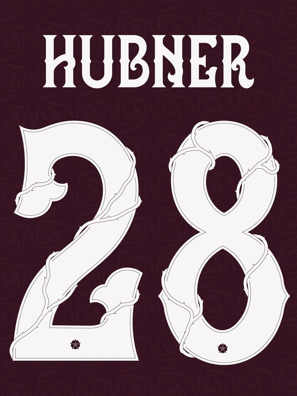 Rugnummer · kapel-lettertype